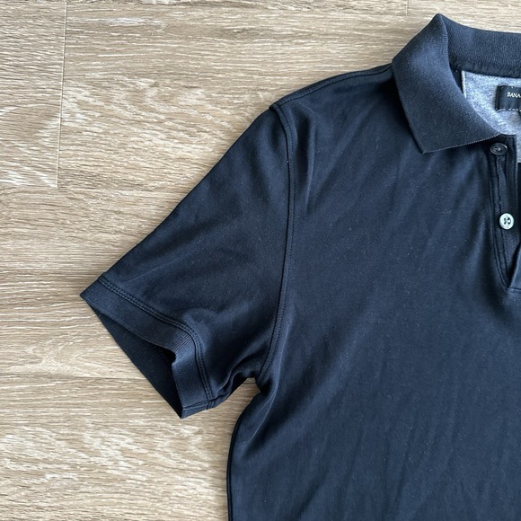 Banana Republic Dress Polo Shirt Black Men's Small - Picture 4 of 16